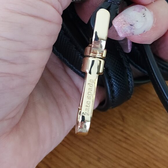 Kate Spade Glimmer Black Glitter Crossbody Bag Purse - Picture 14 of 15